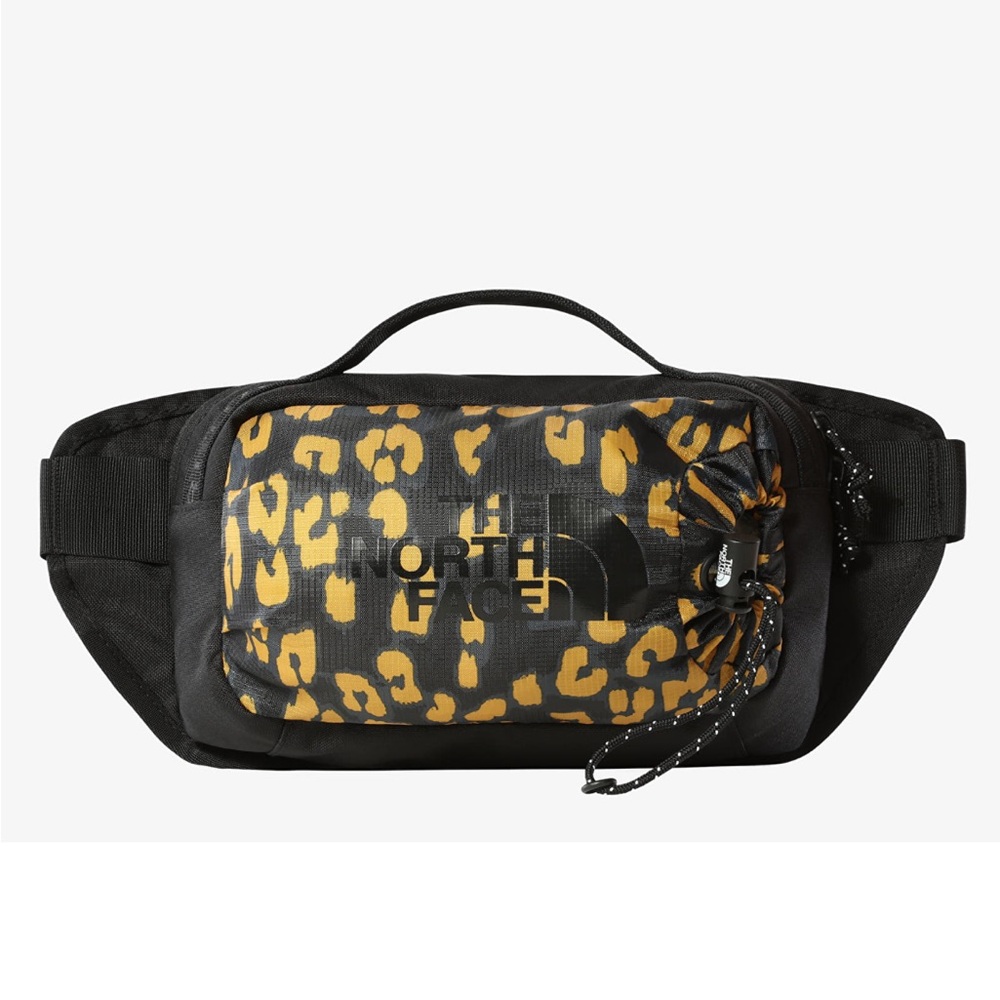 The North Face Black and Yellow Leopard Print Bag